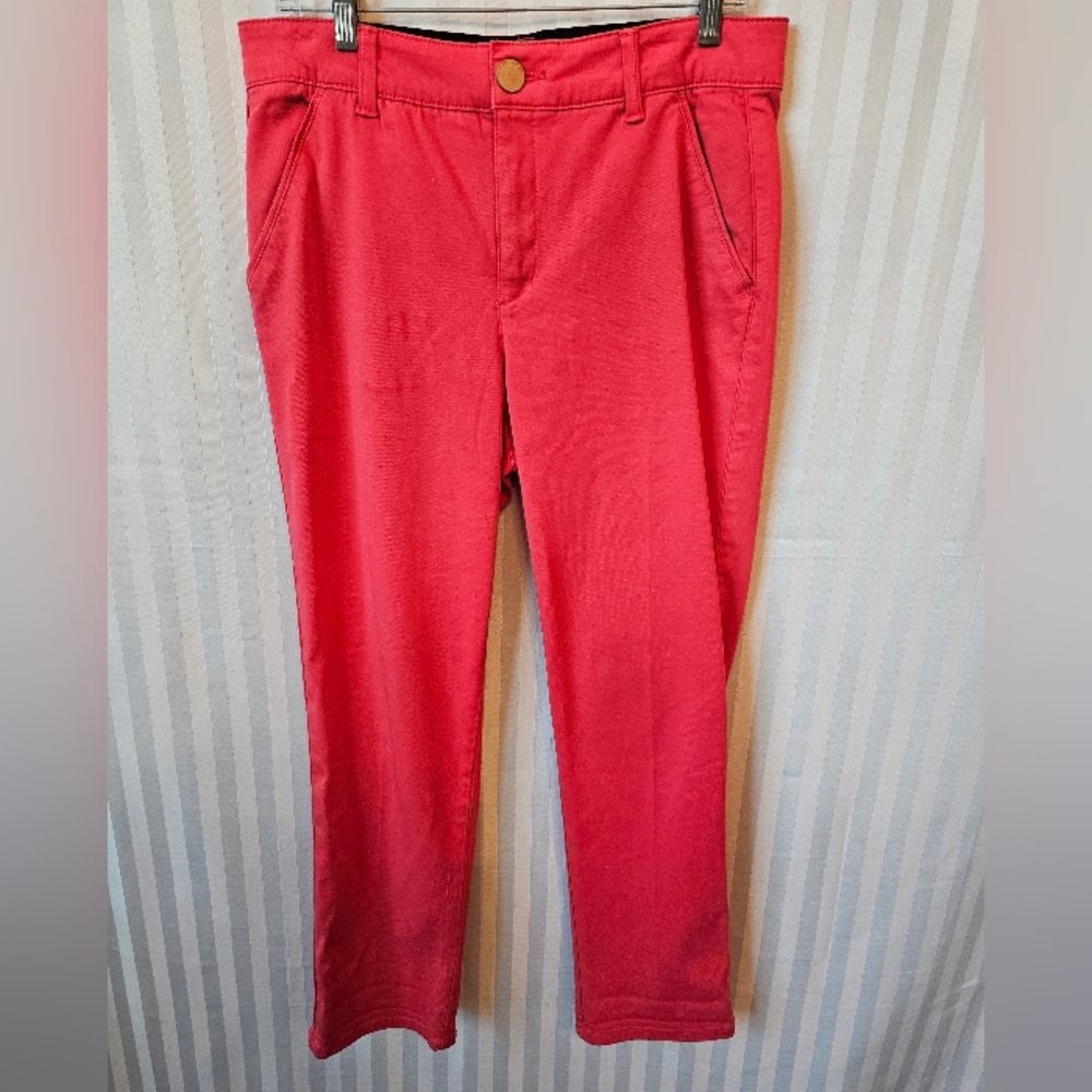 Democracy Women's Cropped Pants in Vibrant Red